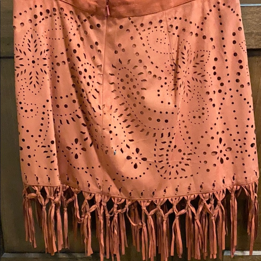 Suede skirt